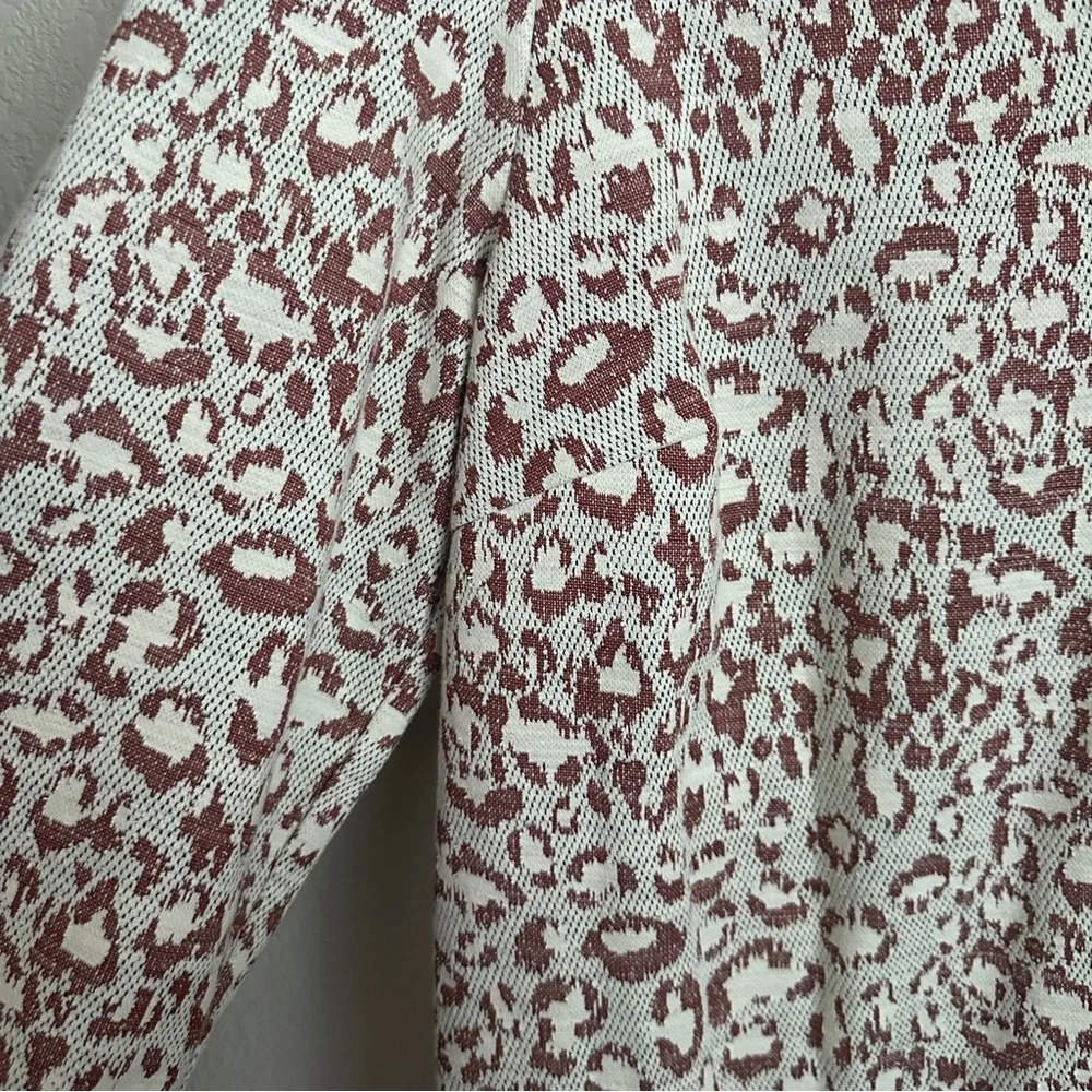 Anthropologie Dolan Neutral‎ Leopard Print Knit Dress Sz 1X - Picture 5 of 12